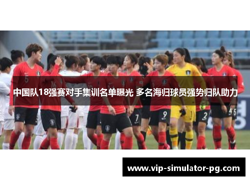 中国队18强赛对手集训名单曝光 多名海归球员强势归队助力