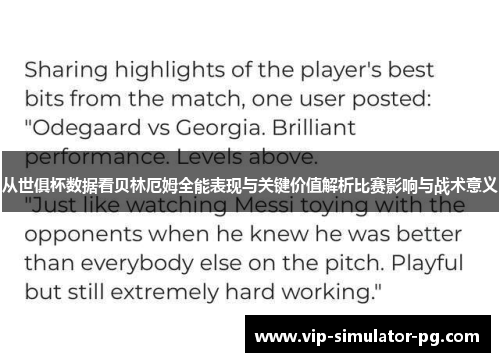 从世俱杯数据看贝林厄姆全能表现与关键价值解析比赛影响与战术意义